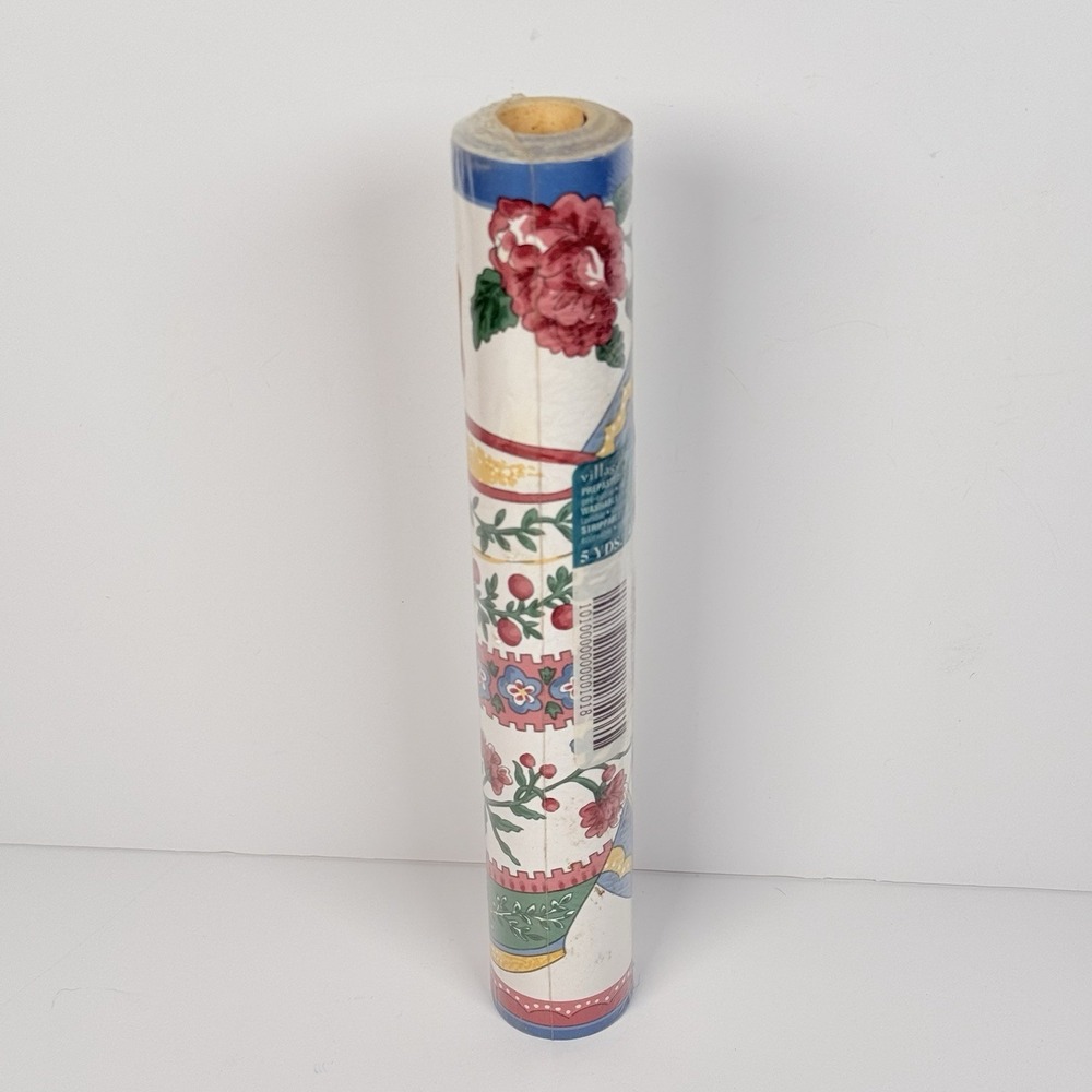 FSC Wallcovering Village Border Floral Wallpaper 580760 10 Inch Wide 5 Yards VTG